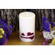 Laureta Candles rapšu vaska svece cilindrs ar latvju kontūru, 10cm